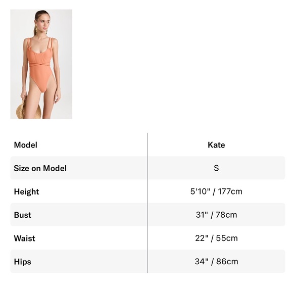 ANDREA IYAMAH | LIMA PEACH ONE PIECE SWIMSUIT, Size S *NWT* - Picture 6 of 11
